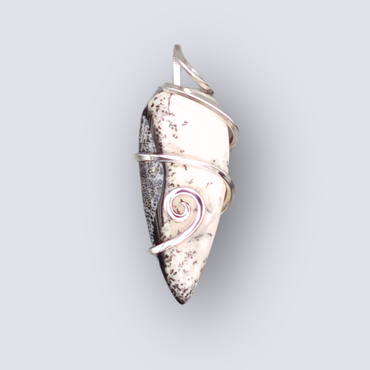 Dendritic Agate Teardrop Pendant