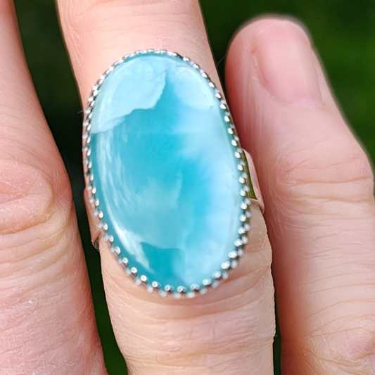 Custom Sterling Silver and Gemstone Ring - Multiple Gemstone Options