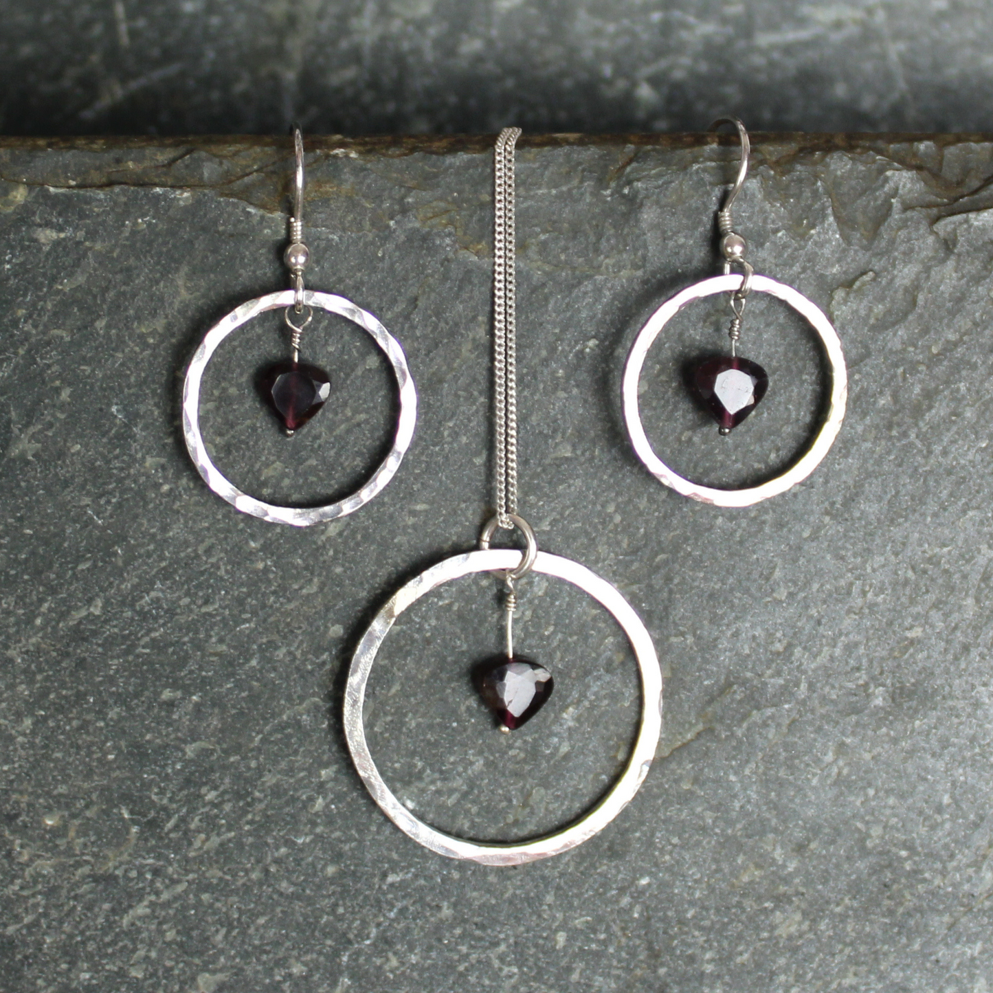 Celtic Circle of Life Garnet Pendant