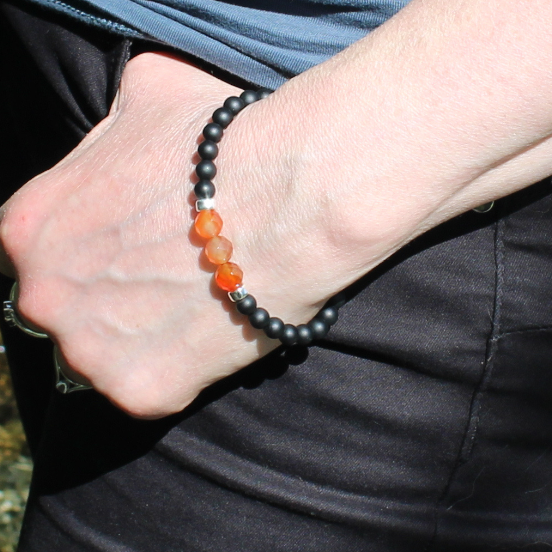 Carnelian and Agate Bracelet