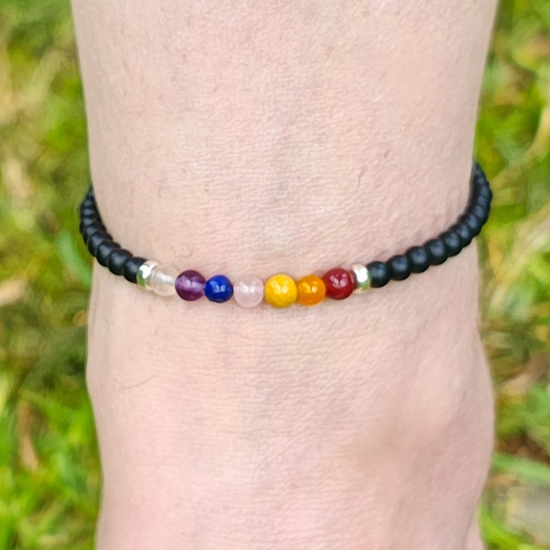 Chakra Gemstone Anklet