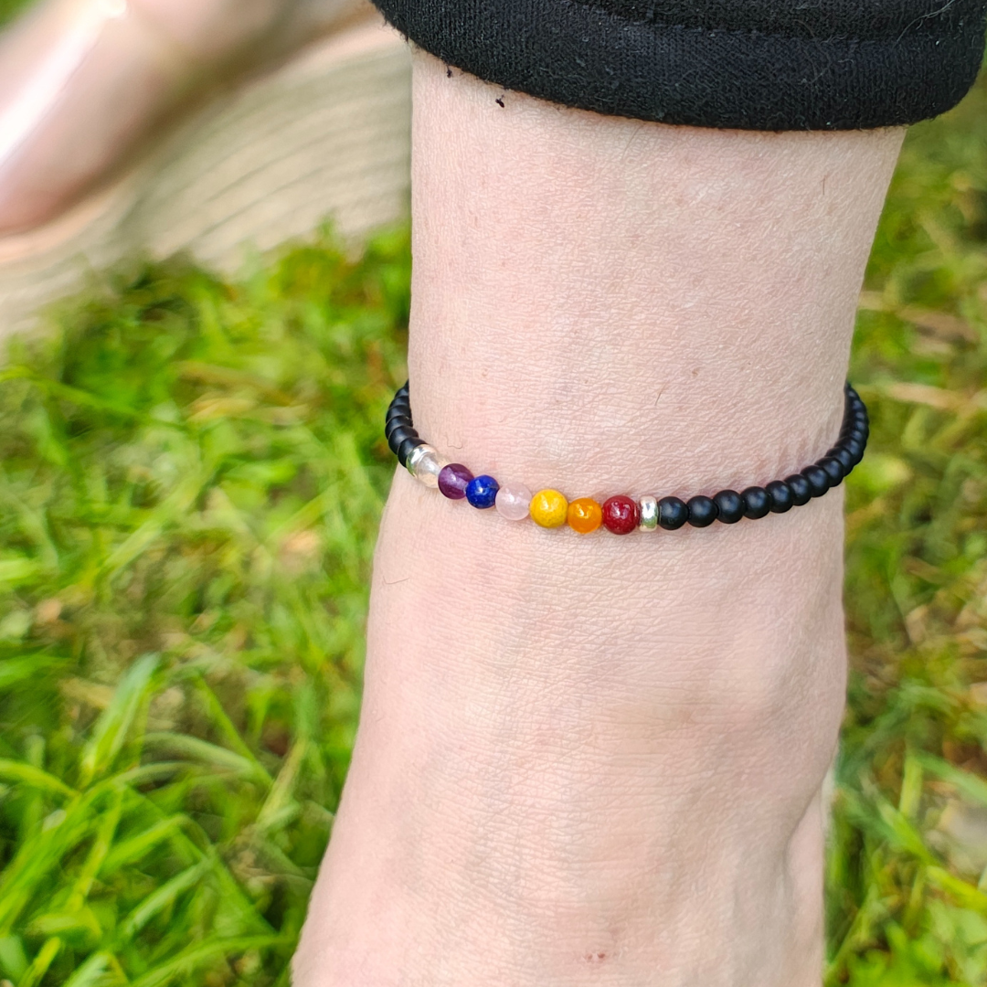 Chakra Gemstone Anklet