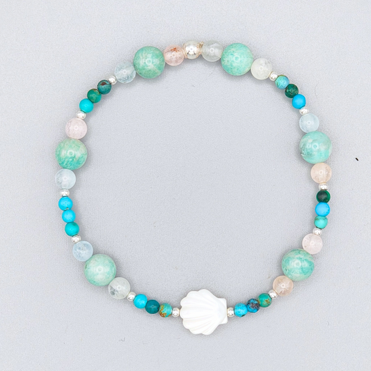 Tide Song – Ocean Gemstone & Mother of Pearl Bracelet