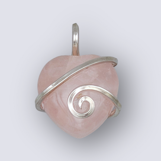 Rose Quartz Heart Pendant