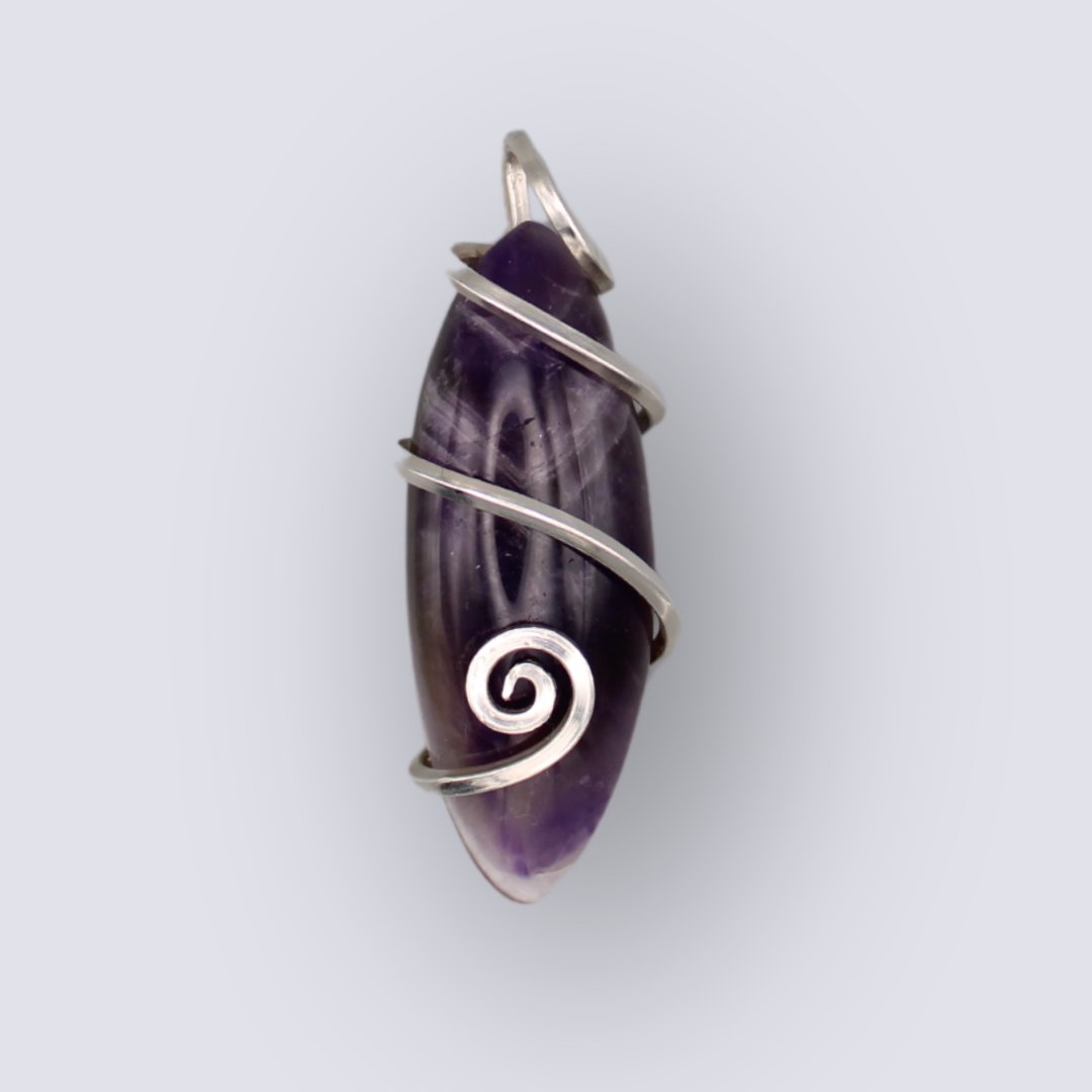 Amethyst Marquise Pendant - Arborvitae Designs