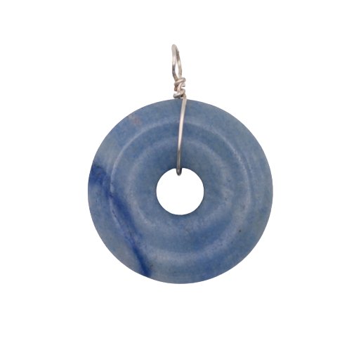 Blue Opal Donut Pendant - Arborvitae Designs