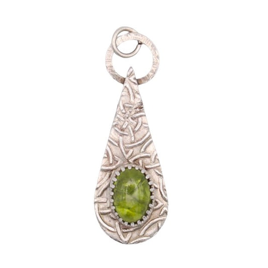 Celtic Peridot Drop Pendant Large Second - Arborvitae Designs