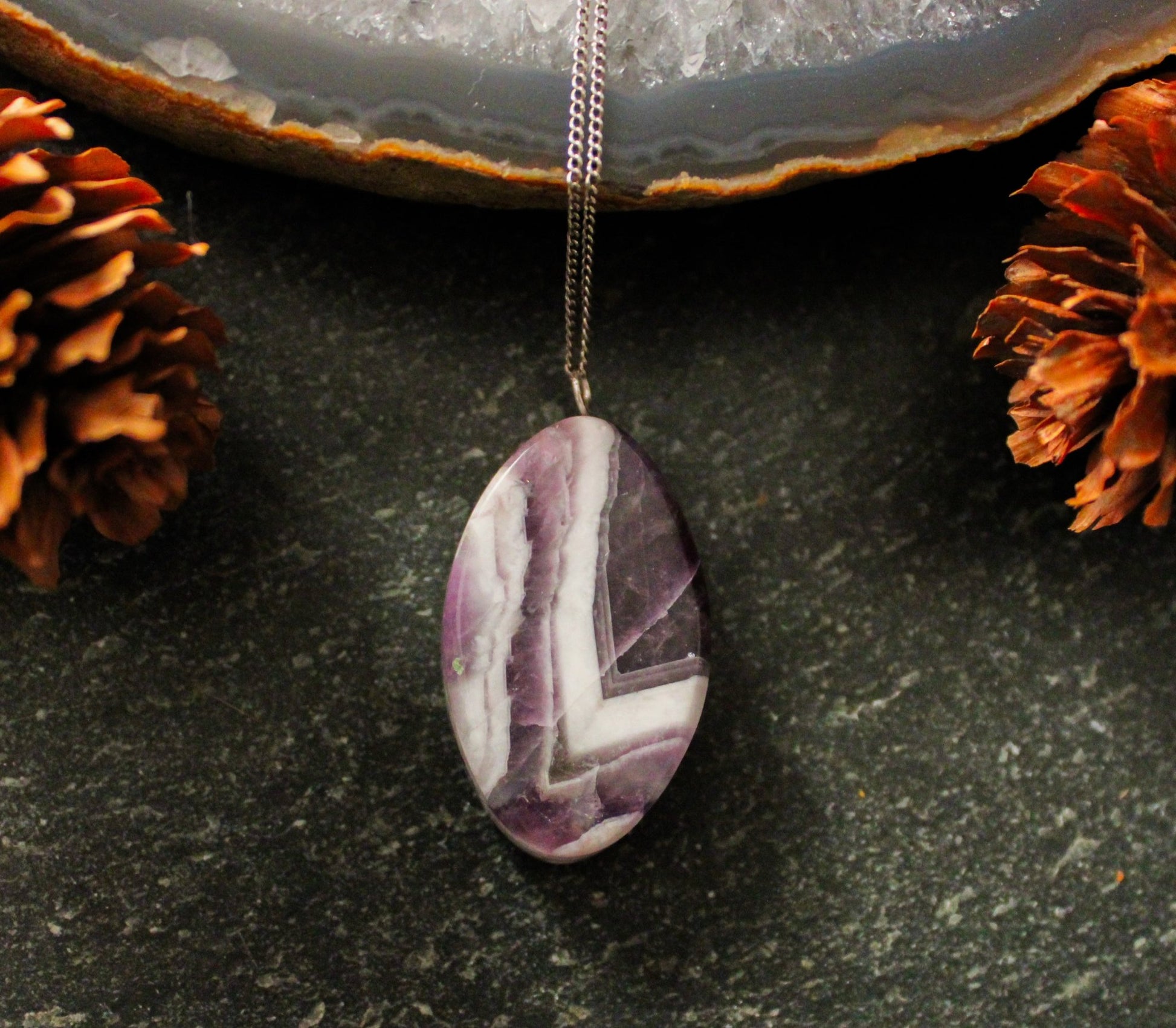 Chevron Amethyst Pendant - 5 styles available - Arborvitae Designs