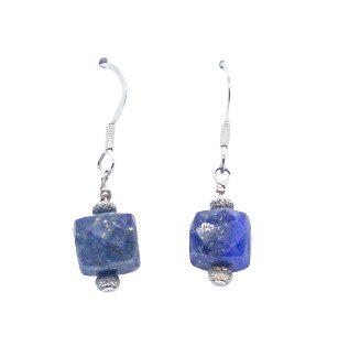 Lapis Lazuli Cube Earrings - Arborvitae Designs