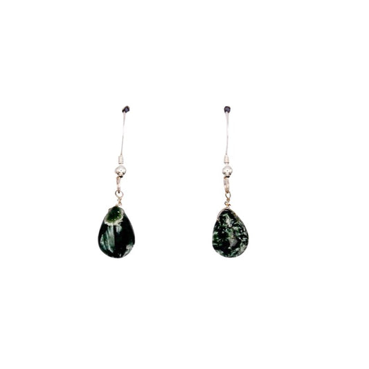 Seraphinite Drop Earrings - Arborvitae Designs