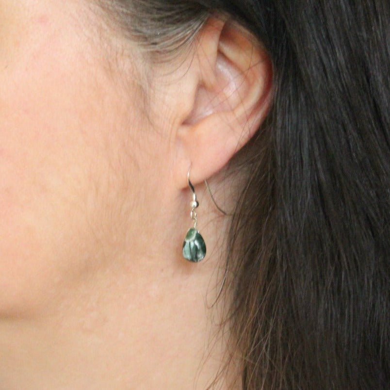 Seraphinite Drop Earrings - Arborvitae Designs